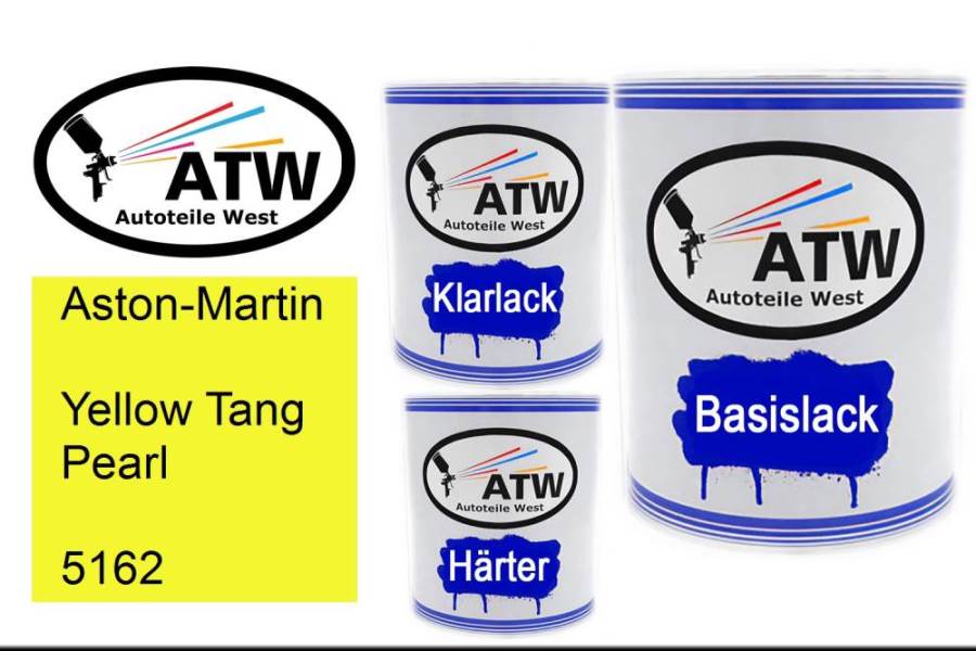 Aston-Martin, Yellow Tang Pearl, 5162: 1L Lackdose + 1L Klarlack + 500ml Härter - Set, von ATW Autoteile West.